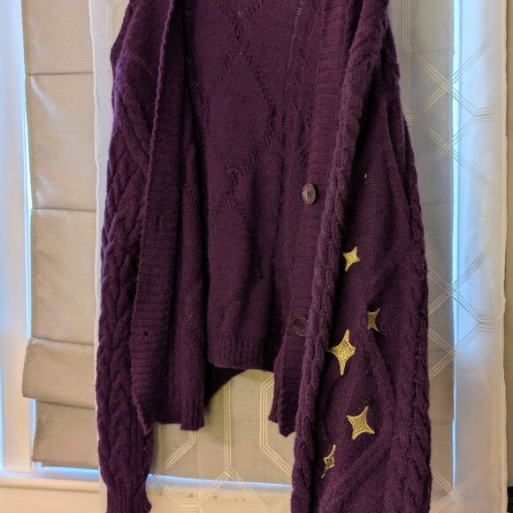 Dark Purple with Golden Stars Taylor Swift Speak Now (Taylor’s Version) Cardigan - Picture 2 of 6